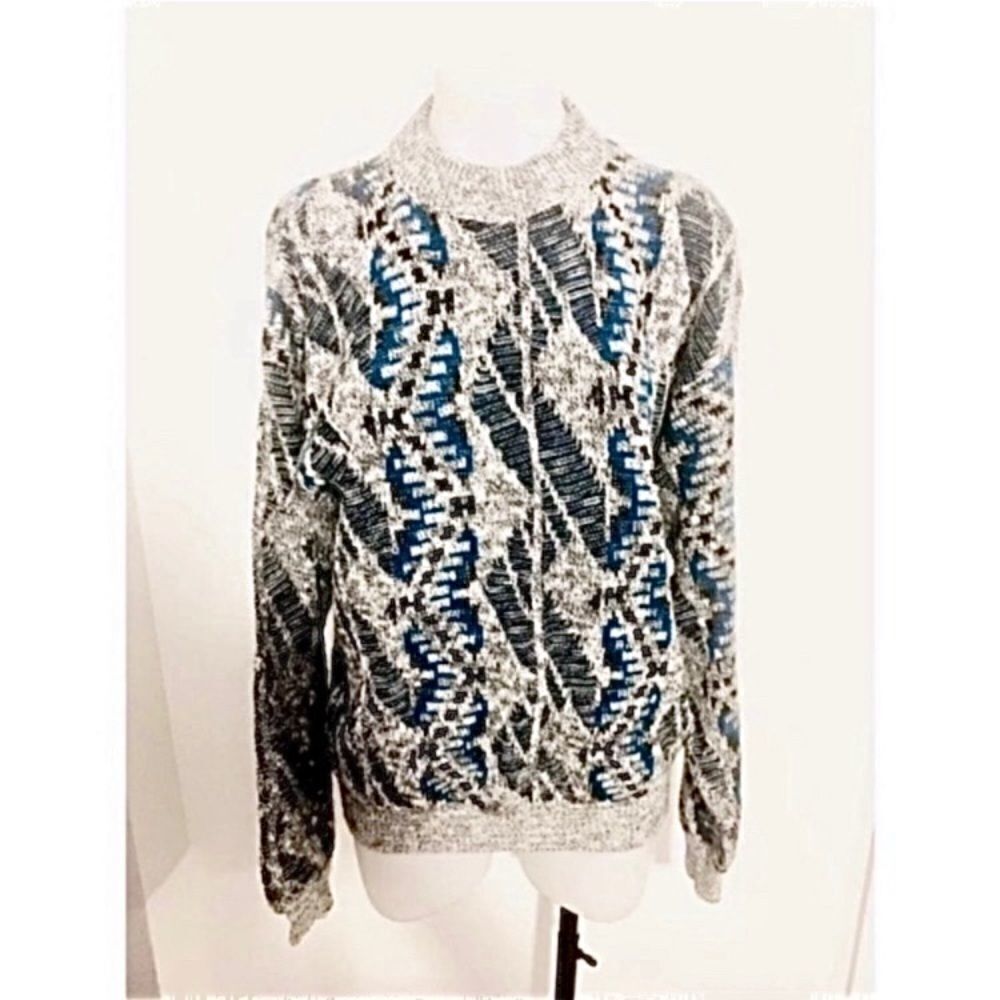 Vintage 80’s Today’s News abstract grandpa sweater